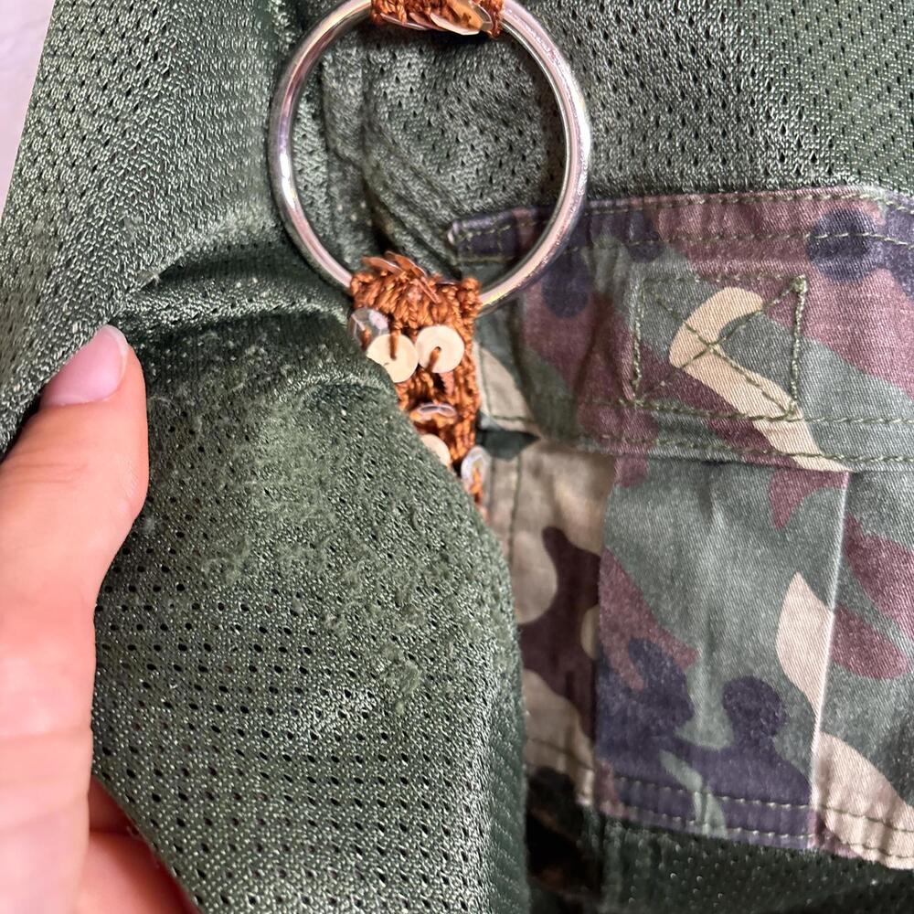 y2k camo‎ jersey cropped jacket - Picture 7 of 8